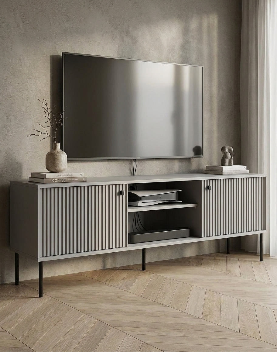 Szafka RTV NEXUS 156 cm - kolor szary