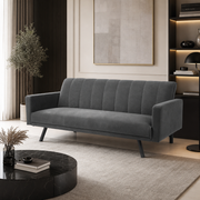 Sofa rozkładana ANDROMEDA - Kolor Popielaty / Welur