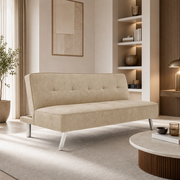 Sofa rozkładana ASTRION - Kolor Beżowy / Tkanina