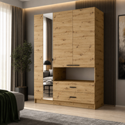 Szafa CELUS 158 cm z lustrem - Dąb Artisan