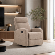 Sofa jednoosobowa rozkładana ORION - Kolor Beżowy / Tkanina