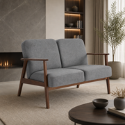 Sofa dwuosobowa VERTIGO - Kolor Popielaty / Tkanina Fjord