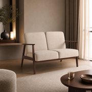 Sofa dwuosobowa VERTIGO - Kolor Beżowy / Tkanina Fjord