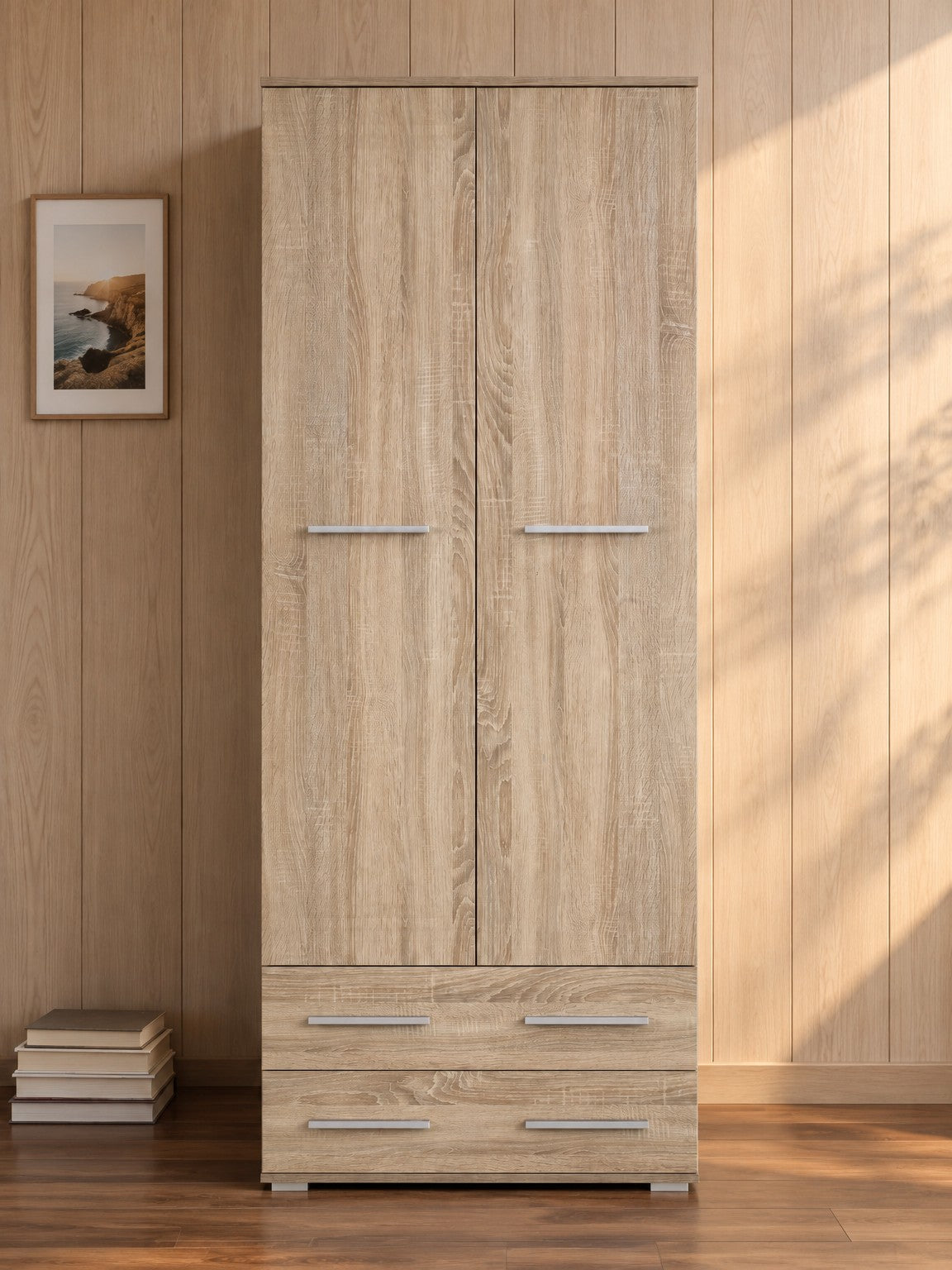 Regał ACHERNAR 77x200 cm REG2 - dąb sonoma