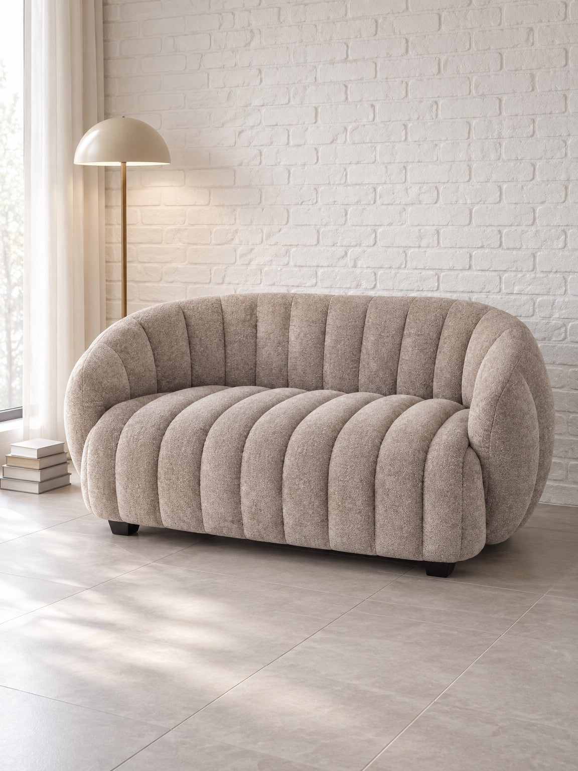 Sofa ZOLA 140 cm XL - beżowy / tkanina
