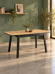 Stół ALIA 130-170 cm - brązowy / czarny