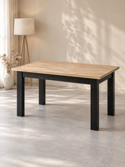 Stół BRISA 120-160 cm - brązowy / czarny