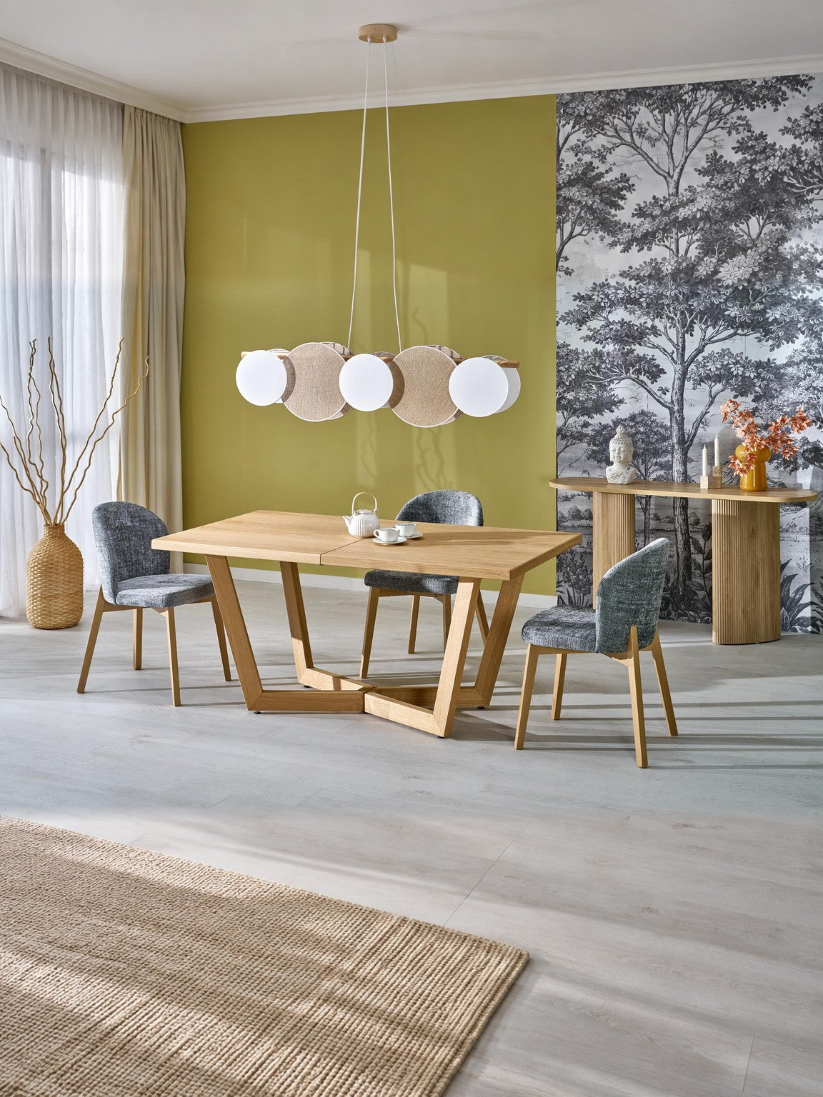 Stół rozkładany PORTIA 160/250cm - Dąb Naturalny