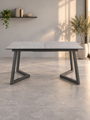 Stół WAMIRO 160-210 cm - popielaty / metal