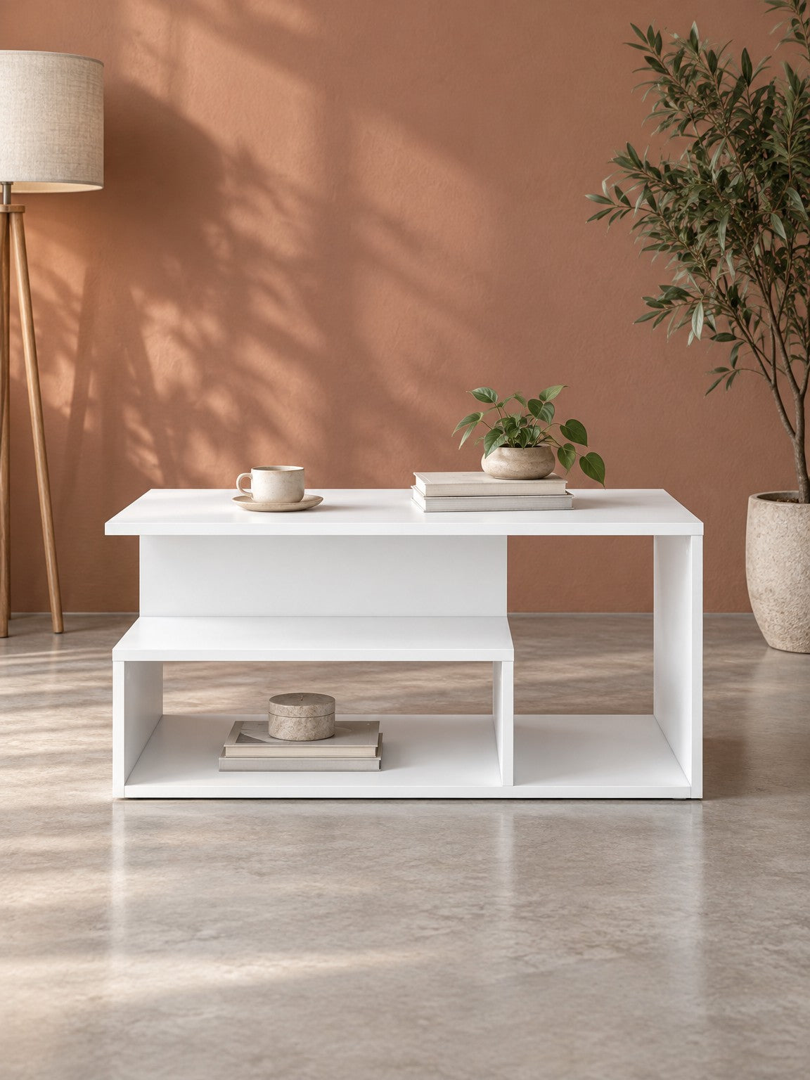 Stolik kawowy BRINO 90 cm - biały
