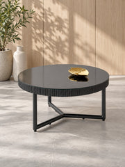 Stolik kawowy ENIA ø60 cm - czarny / metal