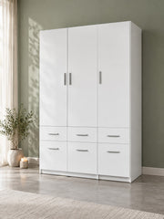 Szafa ANTILA 136 cm z szufladami - biały