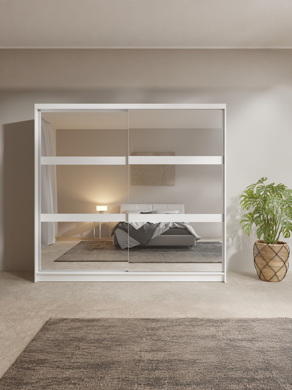 Szafa przesuwna SIRIUS 230 cm- Biały