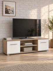 Szafka RTV ACHERNAR 137 cm RTV1 - dąb sonoma / biały