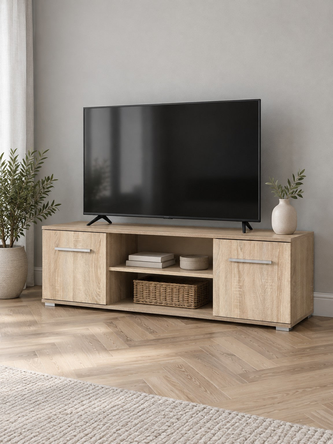 Szafka RTV ACHERNAR 137 cm RTV1 - dąb sonoma