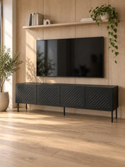 Szafka RTV GELA 200 cm - czarny