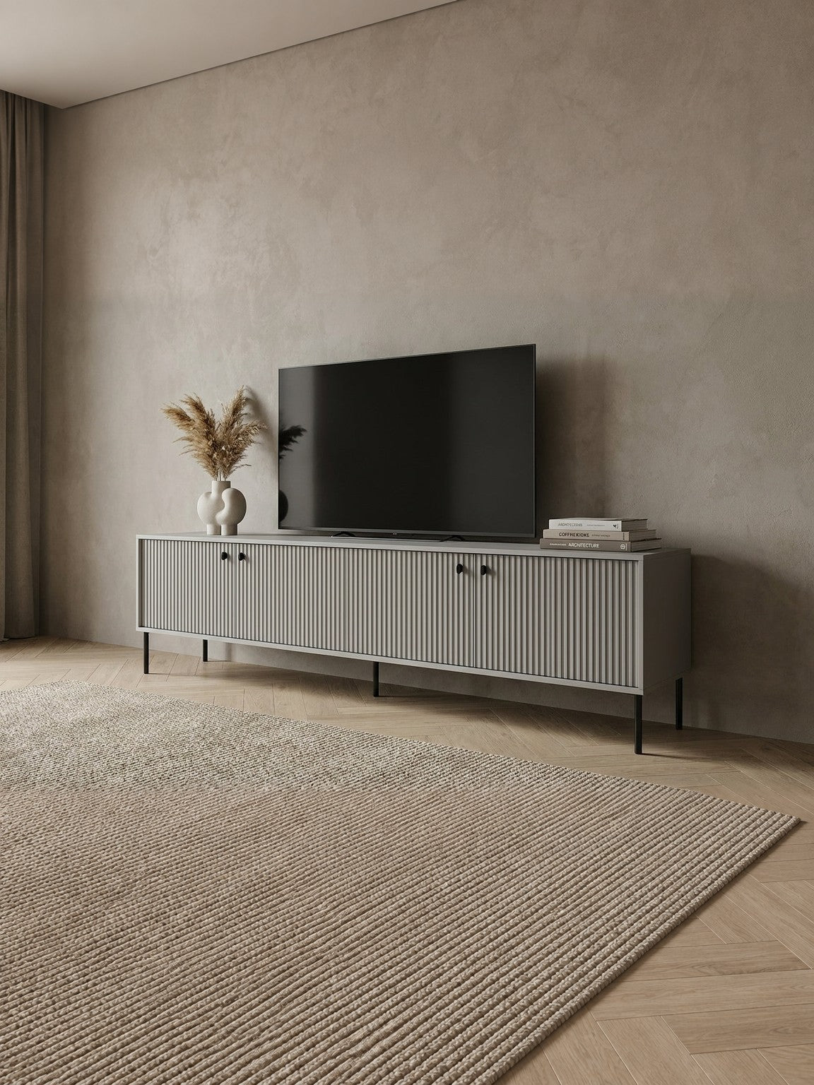 Szafka RTV NEXUS 207 cm - kolor szary