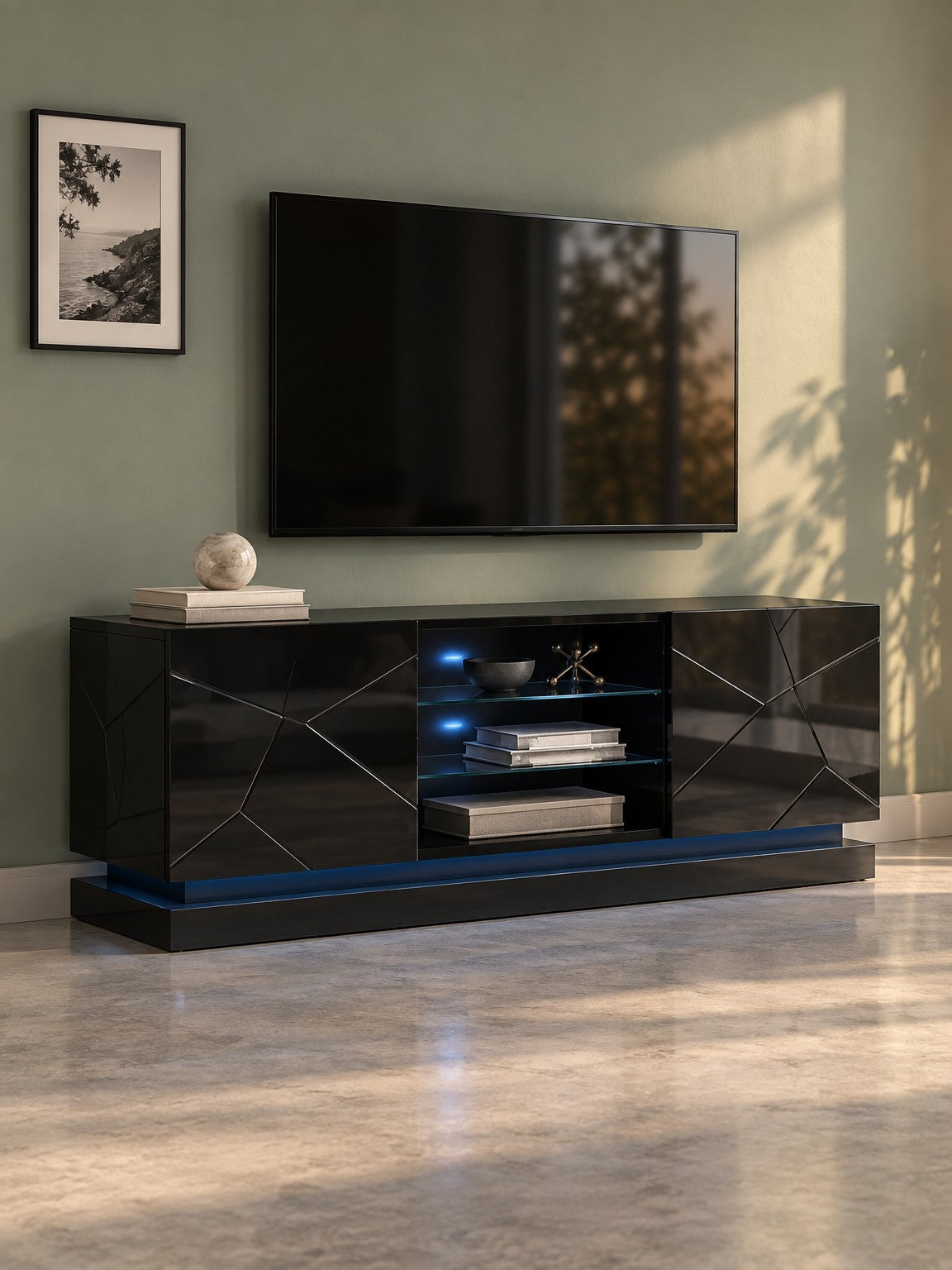 Szafka RTV ZORA 160 cm - czarny