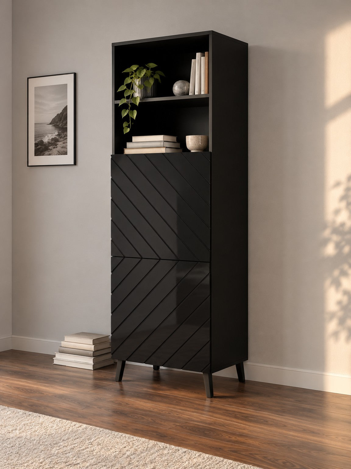 Witryna PIRA 60 cm - czarny