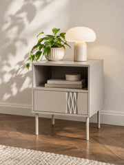 Zestaw 2 stolików nocnych UTRA 44 cm - beżowy